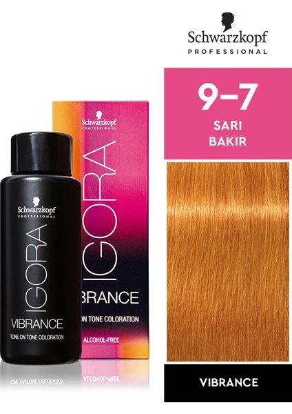 Schwarzkopf Igora Vibrance 9-7 Sarı Bakır Saç Boyası 60 Ml