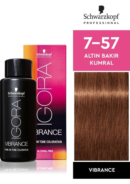 Schwarzkopf Igora Vibrance 7-57 Altın Bakır Kumral Saç Boyası 60ml