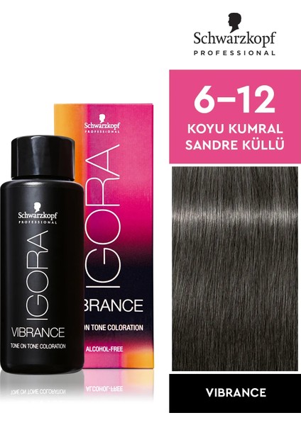 Schwarzkopf Igora Vibrance 6-12 Koyu Kumral Sandre Küllü Saç Boyası 60 Ml