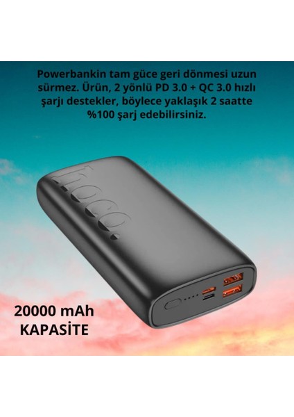 Çift Yönlü Şarj Destekli Ultra Hızlı 22.5W+PD20W 20000MAH Powerbank Şarj Akım Korumalı