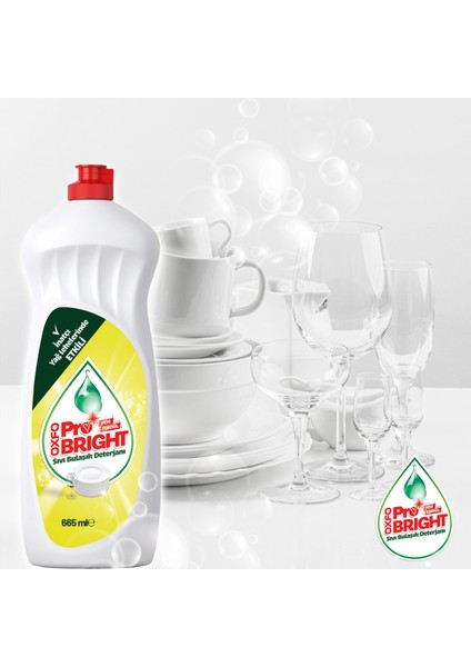 Oxfopro Bright Elde Yıkama Sıvı Bulaşık Deterjanı 665 ml (665ml x 6)