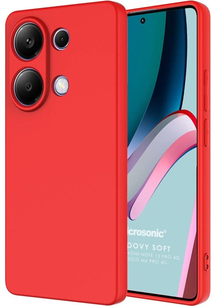 Xiaomi Poco M6 Pro 4g Kılıf Groovy Soft Kırmızı