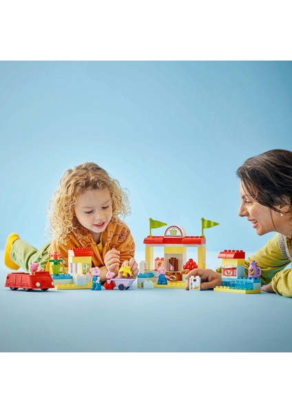 ® DUPLO® Peppa Pig Süpermarket 10434 - 2 Yaş ve Üzeri Çocuklar için Peppa Pig Minifigürü İçeren Eğitici Oyuncak Yapım Seti (70 Parça)