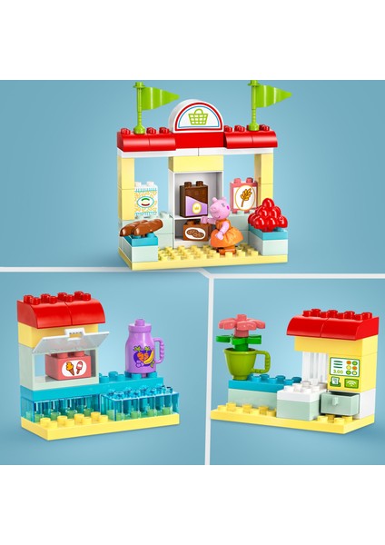 ® DUPLO® Peppa Pig Süpermarket 10434 - 2 Yaş ve Üzeri Çocuklar için Peppa Pig Minifigürü İçeren Eğitici Oyuncak Yapım Seti (70 Parça)