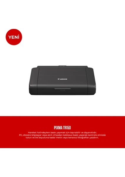 Pilli TR150 Taşınabilir Renkli Inkjet Yazıcı/Wifi (Canon Eurasia Garantili)