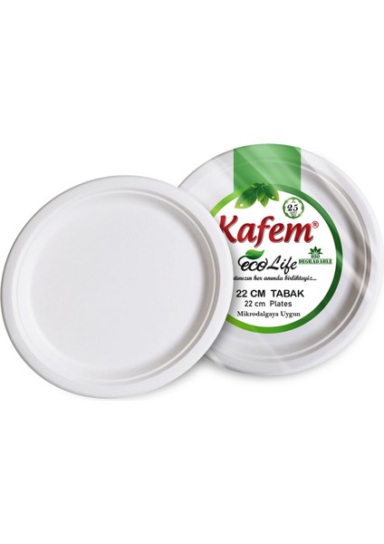 Ekolojik Karton Tabak 22 cm 25 Li x 40 Paket (Koli)