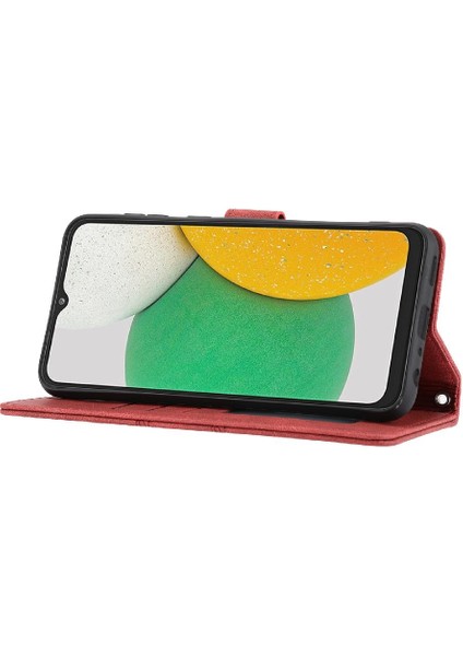 Samsung Galaxy A03 Çekirdek Pu Deri Kickstand Manyetik Kılıf Için Flip Case (Yurt Dışından)