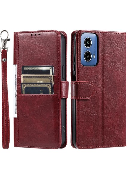 Motorola Moto G54 5g Kickstand Pu Deri 6 Kart Yuvaları Için Flip Case (Yurt Dışından)