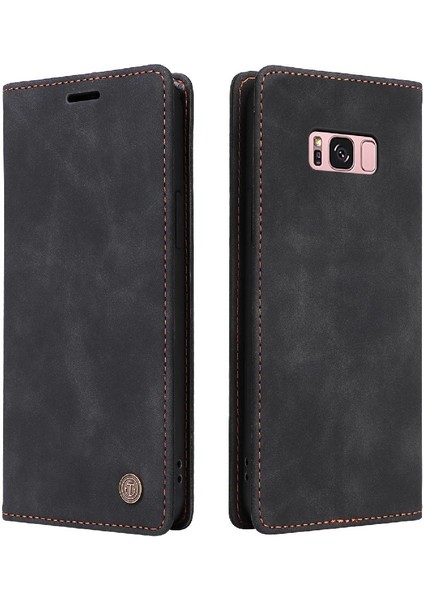 Samsung Galaxy S8 Artı Flip Kapak Için Flip Case Cüzdan Deri Kılıf Basit (Yurt Dışından)