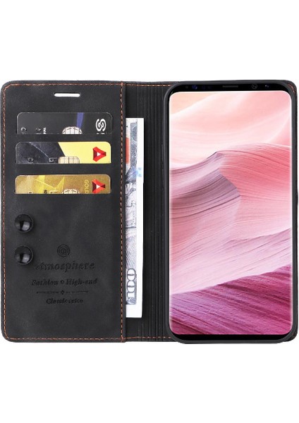 Samsung Galaxy S8 Artı Flip Kapak Için Flip Case Cüzdan Deri Kılıf Basit (Yurt Dışından)
