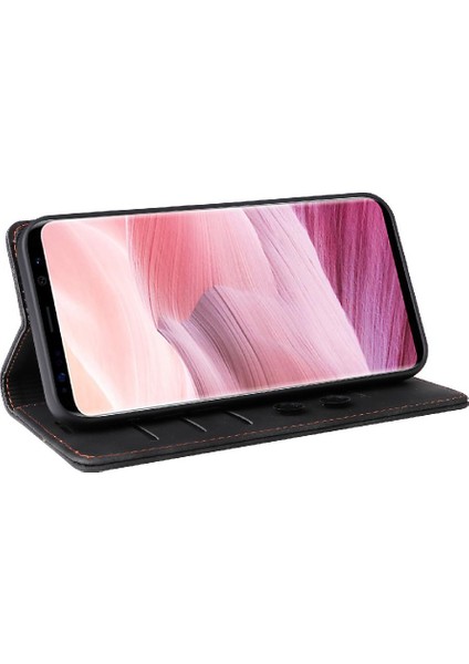 Samsung Galaxy S8 Artı Flip Kapak Için Flip Case Cüzdan Deri Kılıf Basit (Yurt Dışından)