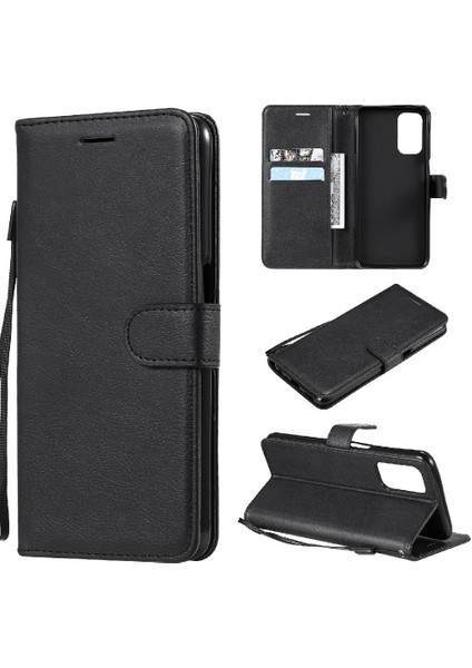 Oppo A93 5G/A74 5G/A54 5g Için Flip Case Kart Yuvası ile Klasik Düz Renk (Yurt Dışından)