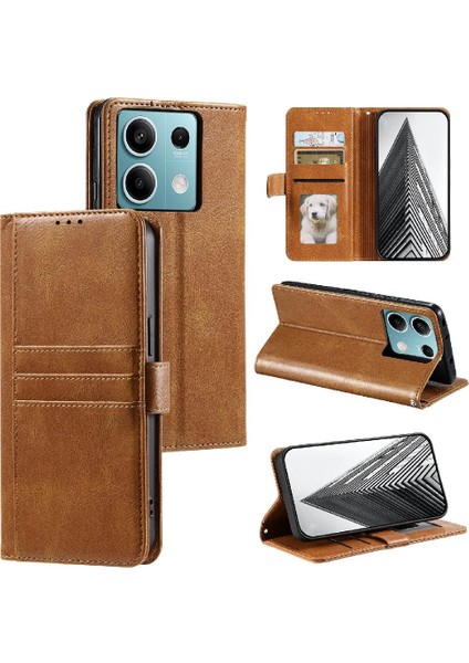 Xiaomi Redmi Not 13 Için Flip Case 5g Kickstand 6 Kart Yuvaları Pu Deri (Yurt Dışından)
