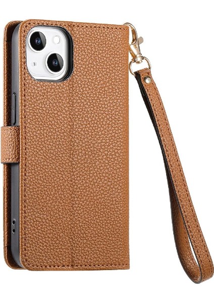 Iphone 15 Için Kılıf Artı Deri Kılıf Aşk Kordon Cüzdan Fermuar (Yurt Dışından)