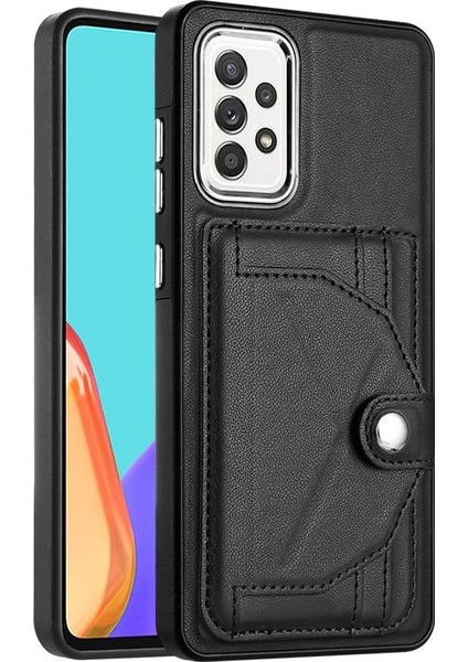 Samsung Galaxy A52S 5g Kart Tutucu Premium Pu Deri Kickstand (Yurt Dışından)