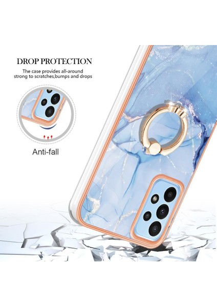 Samsung Galaxy A73 5g Tampon 360 &deg; Dönebilir Halka Mermer Tpu Için Kılıf (Yurt Dışından) fırsatları