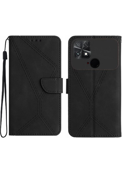 Xiaomi Poco C40 Telefon Kılıfı Için Kılıf Yumuşak Pu Deri Deri Cüzdan Yüksek (Yurt Dışından)