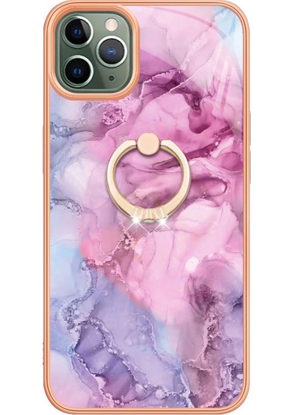 Mays Boutique IPhone 12 Için Kılıf Pro Max Tampon Mermer Darbeye Tpu Silikon 360 &deg; Halka (Yurt Dışından)