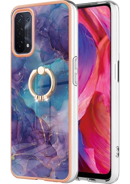 Oppo A93 5G/A93S 5g Tampon Için Kılıf 360 &deg; Dönebilir Yüzük Mermer Darbeye (Yurt Dışından)