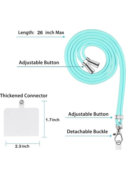 IPhone 14 Kapak Mermer Ayrılabilir Kayış Crossbody Kordon Yumuşak (Yurt Dışından)