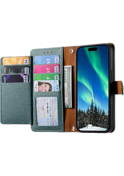 Iphone 14 Artı Aşk Kordon Cüzdan Fermuar Deri Kılıf (Yurt Dışından)