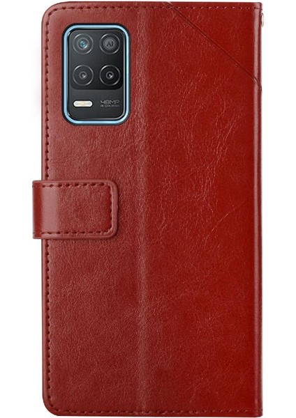 Realme 8 5g Telefon Kılıfı Için Kılıf Deri Cüzdan Kapak Çevirin Kitap Katlanır Tpu (Yurt Dışından)