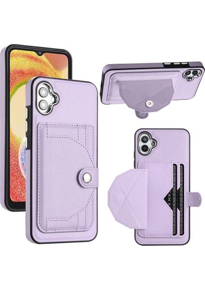 Samsung Galaxy A04E Premium Pu Deri Kickstand Koruyucu Kapak (Yurt Dışından)