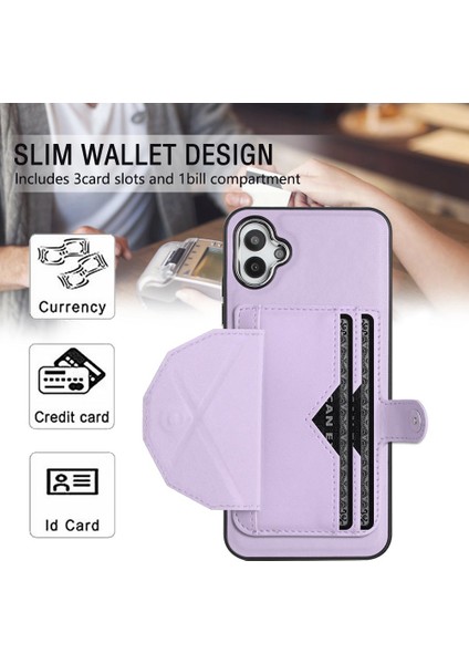 Samsung Galaxy A04E Premium Pu Deri Kickstand Koruyucu Kapak (Yurt Dışından)