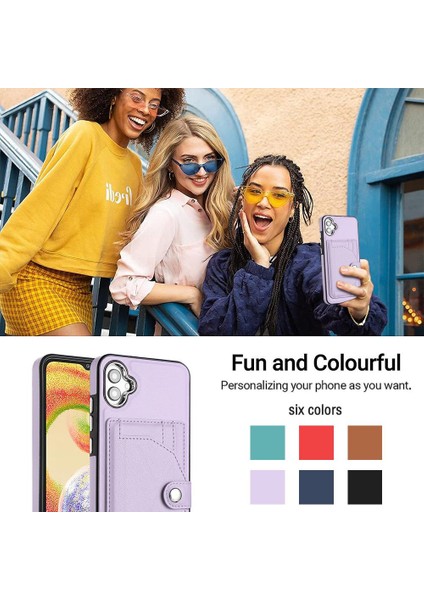 Samsung Galaxy A04E Premium Pu Deri Kickstand Koruyucu Kapak (Yurt Dışından)