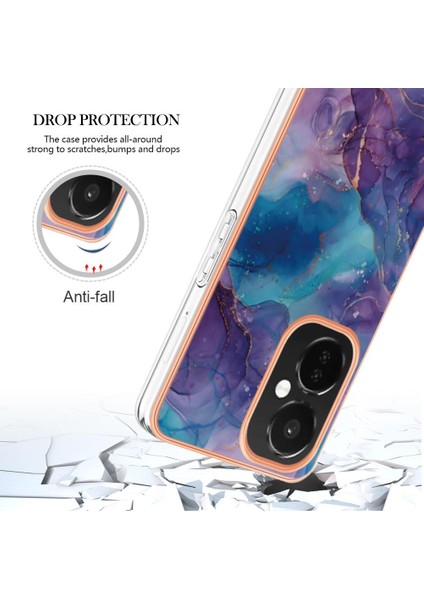 Oneplus Nord Ce 3 5g Kılıf Silikon Tampon Tpu Mermer ile Uyumlu (Yurt Dışından)