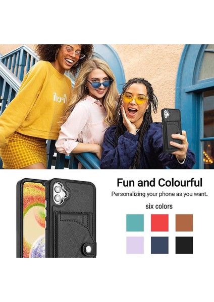 Samsung Galaxy A04E Premium Pu Deri Kickstand Koruyucu Kapak (Yurt Dışından)