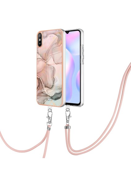 Xiaomi Redmi 9A Yumuşak Tpu Tampon Mermer Kapak Ayrılabilir Kayış (Yurt Dışından)