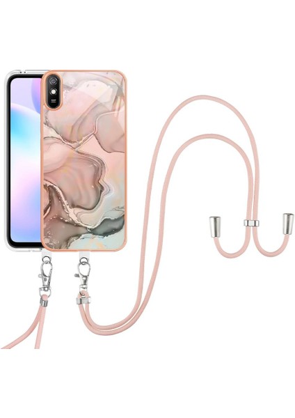 Xiaomi Redmi 9A Yumuşak Tpu Tampon Mermer Kapak Ayrılabilir Kayış (Yurt Dışından)