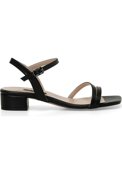 Yenay 4fx Siyah Kadın Topuklu Sandalet