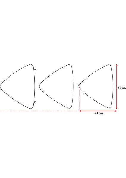 3’lü Üçgen Zigon Sehpa Ahşap Ayaklı fırsatları