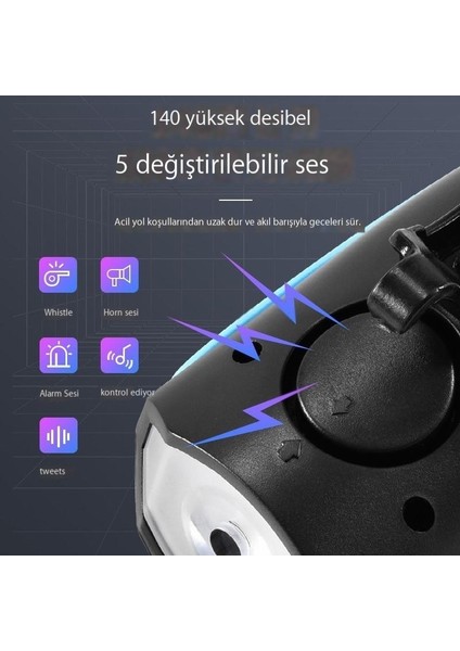 Gece Bisikleti Için Bisiklet Farı USB Şarjı (Yurt Dışından)