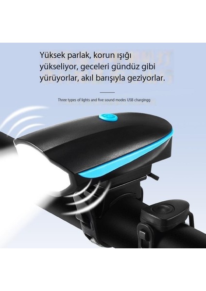 Gece Bisikleti Için Bisiklet Farı USB Şarjı (Yurt Dışından)