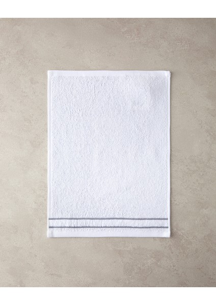 Vier Pamuklu Nakışlı El Havlusu Seti 30x40 cm Beyaz