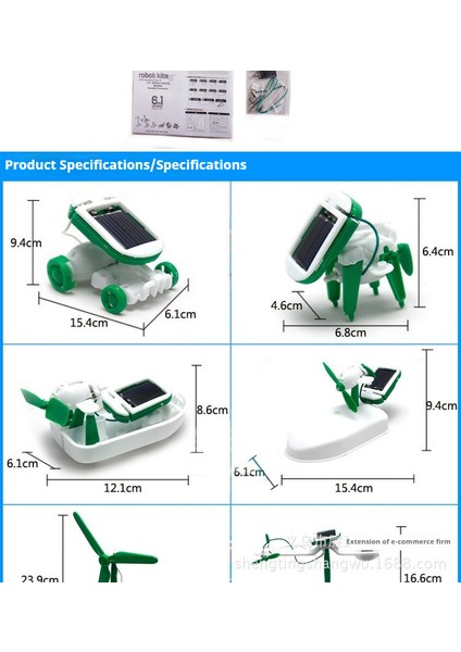 Yeni Altısı Bir Arada Güneş Enerjisi Robotu (Yurt Dışından)