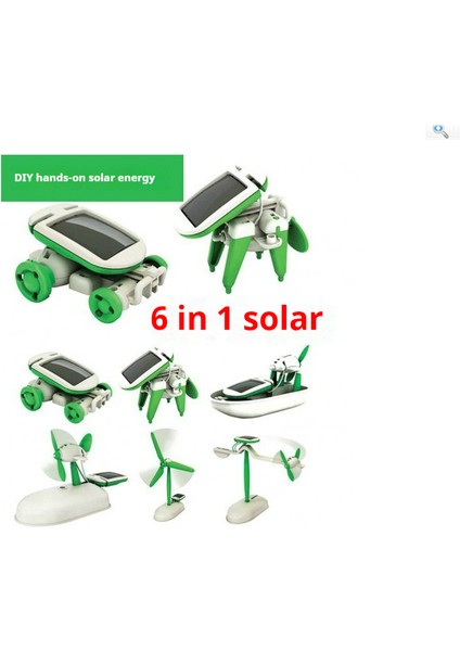 Yeni Altısı Bir Arada Güneş Enerjisi Robotu (Yurt Dışından)