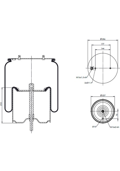 Komple Körük Taslı 344913-1C - Metalli Körük - 4913NP02 - W01M588098 - Scania Ym 14113 >