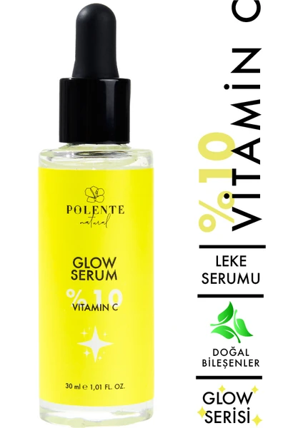 Polente Natural Glow Serum %10 C Vitamini İçeren Aydınlatıcı Leke Serumu (30 ml)