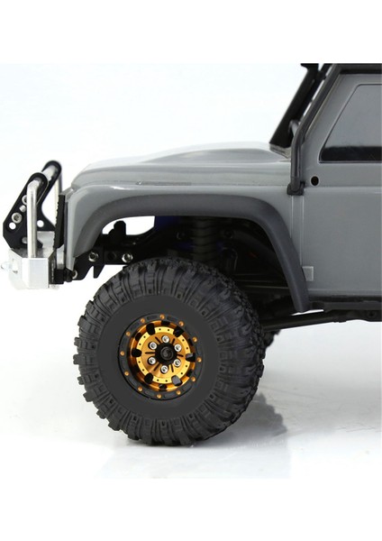 Alüminyum 1.0 Beadlock Tekerlek Jantları 1/18 Rc Paletli Araba Eksenel SCX24 Fms FCX24 TRX4M Gold+Siyah (Yurt Dışından)