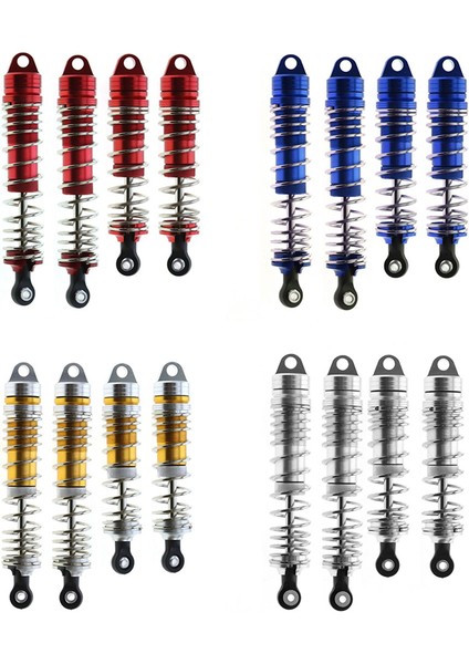4 Adet Metal Ön ve Arka Amortisör Traxxas Slash 4x4 Vxl 2WD Rustler Stampede Hoss 1/10 Rc Araba Yükseltmeleri, Kırmızı (Yurt Dışından)