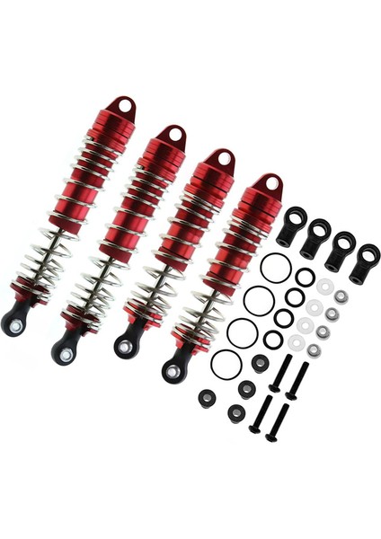4 Adet Metal Ön ve Arka Amortisör Traxxas Slash 4x4 Vxl 2WD Rustler Stampede Hoss 1/10 Rc Araba Yükseltmeleri, Kırmızı (Yurt Dışından)