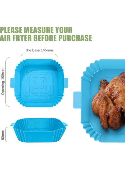 Silikon Hava Fritöz Gömlekleri, Silikon Hava Fritöz Tencere Sepeti, Yeniden Kullanılabilir Hava Fritöz Aksesuarları Pişirme Parşömen Kağıdı 16,5 x 5 cm (Yurt Dışından) indirimleri