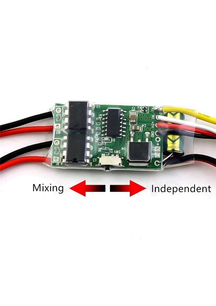 Iki Yönlü Çift Yönlü 5A Esc Fırçalanmış Hız Kontrol Cihazı Çift Yönlü Esc 2s-3s Lipo Rc Model Araba Tekne Tankı Yedek Parça (Yurt Dışından)