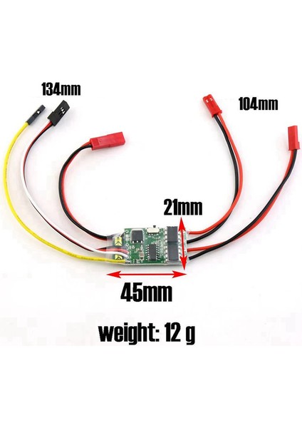 Iki Yönlü Çift Yönlü 5A Esc Fırçalanmış Hız Kontrol Cihazı Çift Yönlü Esc 2s-3s Lipo Rc Model Araba Tekne Tankı Yedek Parça (Yurt Dışından)