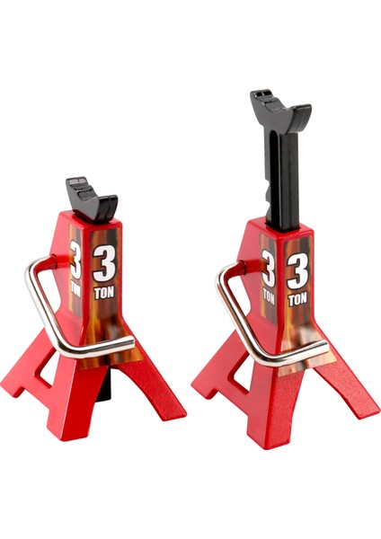 2 Adet Metal 3 Ton Simüle Kriko Yüksekliği Ayarlanabilir Tamir Braketi Sahne Aracı 1/10 Trx4 D90 CC01 Rc Tırmanma Araba Kırmızı (Oyuncak Modeli) (Yurt Dışından)