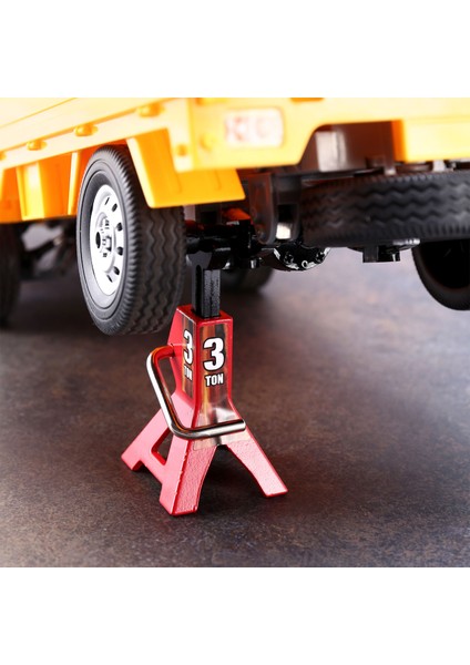 2 Adet Metal 3 Ton Simüle Kriko Yüksekliği Ayarlanabilir Tamir Braketi Sahne Aracı 1/10 Trx4 D90 CC01 Rc Tırmanma Araba Kırmızı (Oyuncak Modeli) (Yurt Dışından)